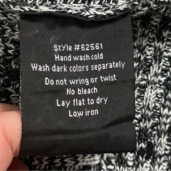 UK2LA Waterfall Front Cardigan Heather Grey Ribbed Knit Sz Small - Picture 5 of 12